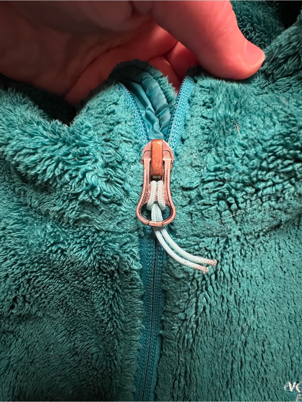 Teal North Face Fleece Jacket - Picture 4 of 11